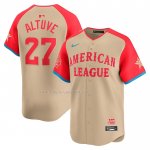 Maglia Baseball Uomo All Star 2024 Jose Altuve American League Limited Crema