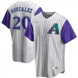 Maglia Baseball Uomo Arizona Diamondbacks Luis Gonzalez Alternato Cooperstown Collection Crema Viola