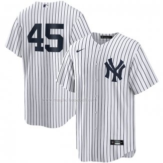 Maglia Baseball Uomo New York Yankees Gerrit Cole Home Replica Bianco