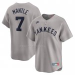 Maglia Baseball Uomo New York Yankees Mickey Mantle Throwback Cooperstown Collection Limited Grigio