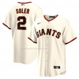 Maglia Baseball Uomo San Francisco Giants Jorge Soler Home Replica Crema