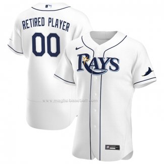 Maglia Baseball Uomo Tampa Bay Rays Pick-A-player Retired Roster Home Autentico Bianco