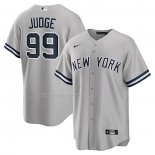 Maglia Baseball Uomo New York Yankees Aaron Judge Big Tall Road Replica Grigio