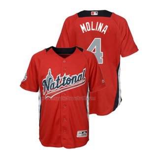 Maglia Baseball Bambino All Star 2018 Yadier Molina Home Run Derby National League Rosso