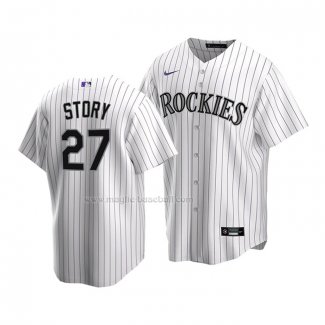 Maglia Baseball Bambino Colorado Rockies Trevor Story Replica Home 2020 Bianco