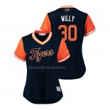 Maglia Baseball Donna Detroit Tigers Alex Wilson 2018 Llws Players Weekend Willy Blu