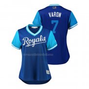 Maglia Baseball Donna Kansas City Royals Rosell Herrera 2018 Llws Players Weekend Varon Blu