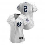 Maglia Baseball Donna New York Yankees Derek Jeter 2020 Hall of Fame Induction Replica Bianco