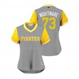 Maglia Baseball Donna Pittsburgh Pirates Felipe Vazquez 2018 Llws Players Weekend Nightmare Grigio