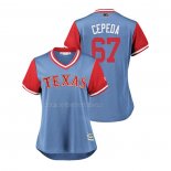 Maglia Baseball Donna Texas Rangers Ronald Guzman 2018 Llws Players Weekend Cepeda Blu