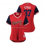 Maglia Baseball Donna Washington Nationals Stephen Strasburg 2018 Llws Players Weekend Stras Rosso
