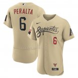 Maglia Baseball Uomo Arizona Diamondbacks David Peralta 2021 City Connect Autentico Oro