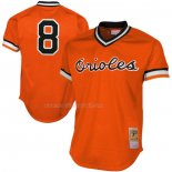 Maglia Baseball Uomo Baltimore Orioles Cal Ripken JR Mitchell & Ness 1988 Autentico Cooperstown Collection Mesh Batting Practice Arancione