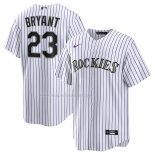 Maglia Baseball Uomo Colorado Rockies Kris Bryant Replica Viola Bianco