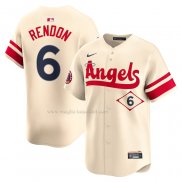 Maglia Baseball Uomo Los Angeles Angels Anthony Rendon City Connect Limited Crema