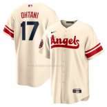 Maglia Baseball Uomo Los Angeles Angels Shohei Ohtani 2022 City Connect Replica Crema