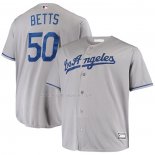 Maglia Baseball Uomo Los Angeles Dodgers Mookie Betts Big & Tall Replica Grigio