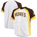 Maglia Baseball Uomo San Diego Padres Big & Tall Full Snap Bianco
