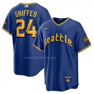Maglia Baseball Uomo Seattle Mariners Ken Griffey JR. Mitchell & Ness Cooperstown Mesh Batting Practice Blu