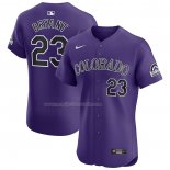 Maglia Baseball Uomo Colorado Rockies Kris Bryant Alternato Elite Viola